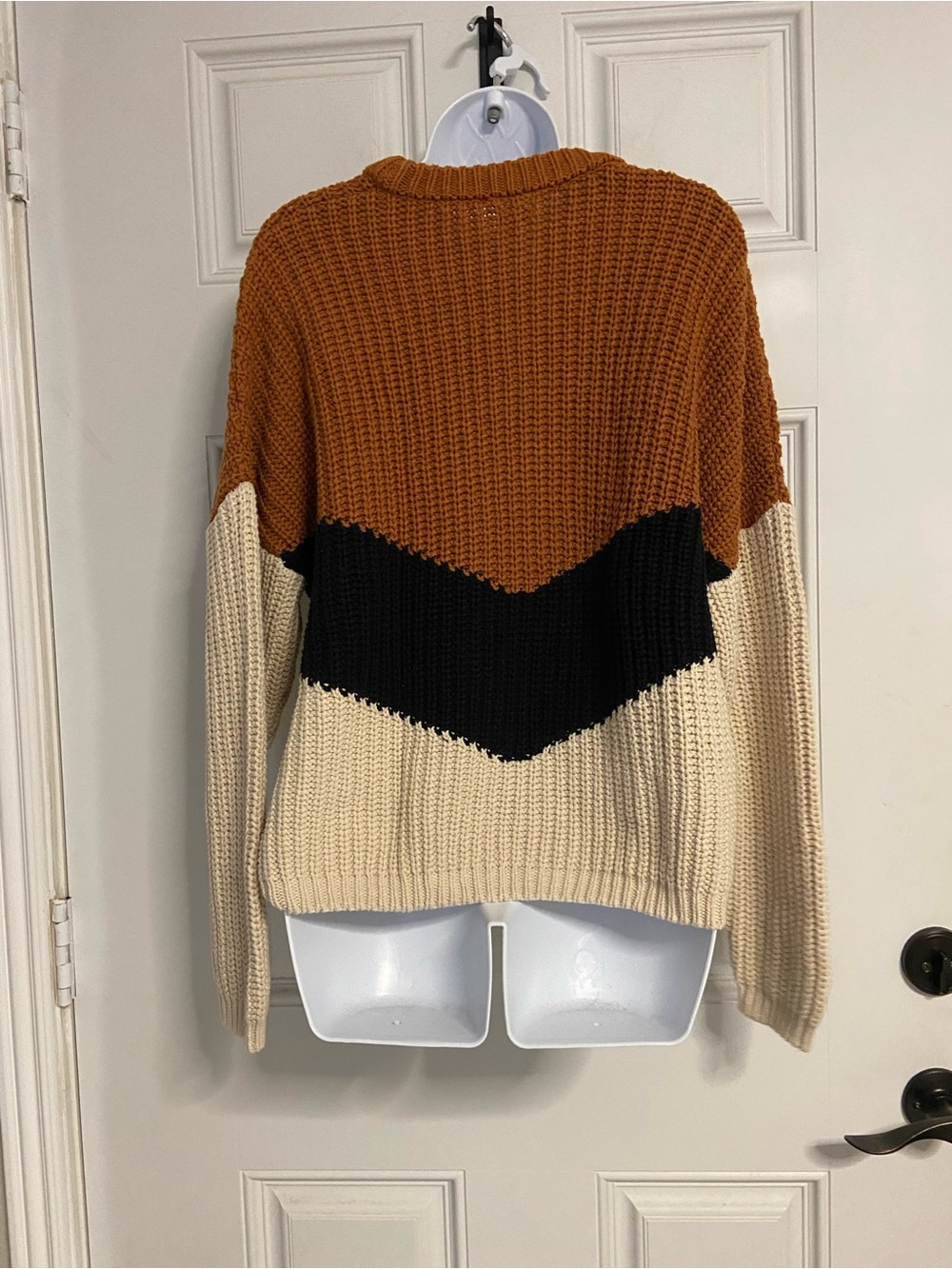 GUESS ColorBlock SLOUCHY Open-Knit Crewneck Sweater *OVERSIZED - Picture 6 of 6